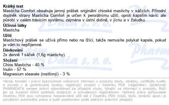Masticlife Masticha Comfort 28 Sáčků - popis