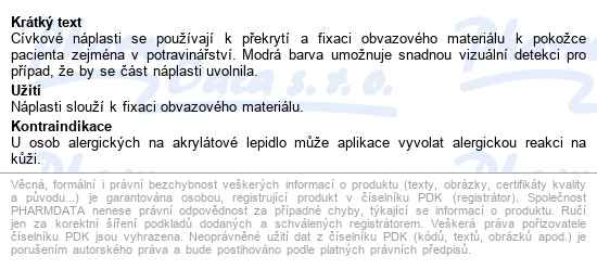 Viacell Cm442e Cívkové Náplasti Modré 2.5cmx5m 6ks - popis