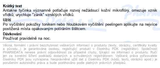 Bio Bione Antakne Pleťové Sérum Tyčinka 7ml - popis