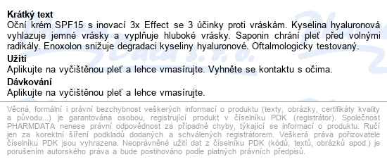 Eucerin Hyaluron-filler+3xeffect Oční Krém 15ml - popis