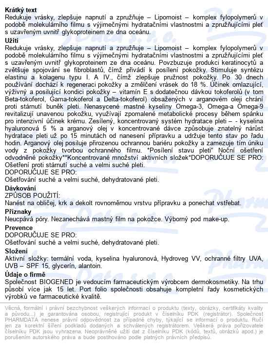 Dermedic H3 Hydratační Noční Krém 50ml - popis