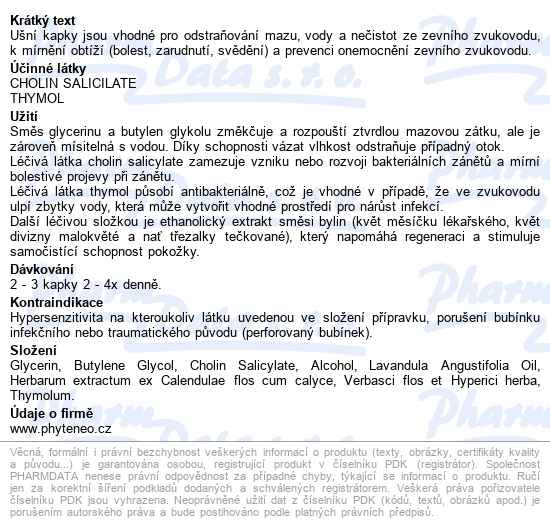Otic Solution Ušní Kapky/sprej 10ml Eneo - popis
