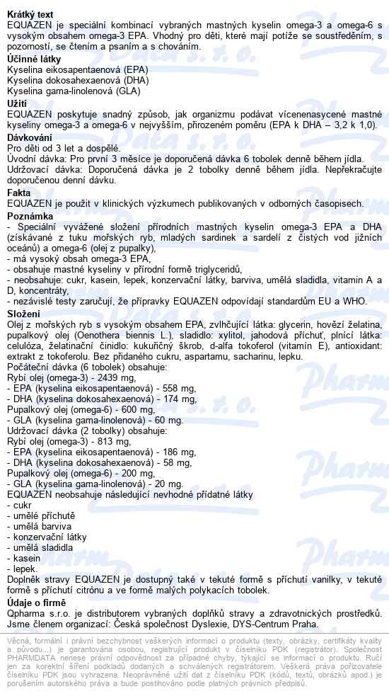 Equazen žvýkací Tobolek 60 Jahodová Příchuť - popis