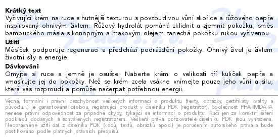 Leros živel Oheň krém na ruce 50ml - popis