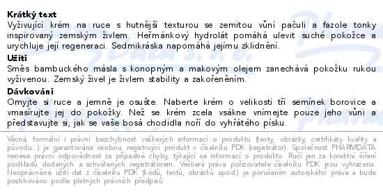 Leros živel Země krém na ruce 50ml - popis