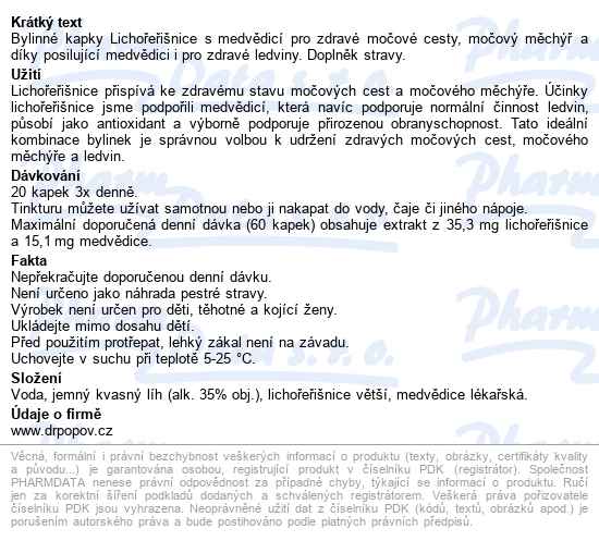 Dr.popov Kapky Bylinné Lichořeřiš.s Medvědicí 50ml - popis