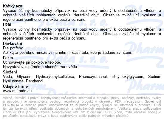 Doer Medical Cosmetics Aqua Hyaluron&pant.100ml - popis
