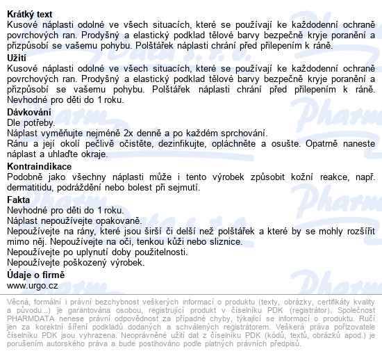 Urgo Resistant Odolná Náplast 20ks Nová - popis