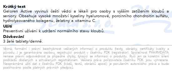 Geloren Active 90 želé Tablet - popis