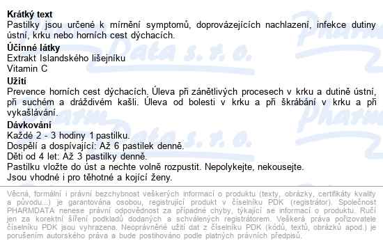 Müllerovy Pastilky S Islandským Lišejníkem 24ks Zp - popis
