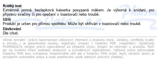 Allnature Bezlepková Kaiserka S Mákem 2x60g - popis