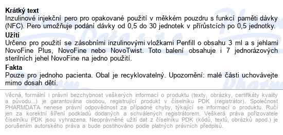 Novopen Echo Plus red-copack, pro použití se zásob. inzulin. vložkam - popis