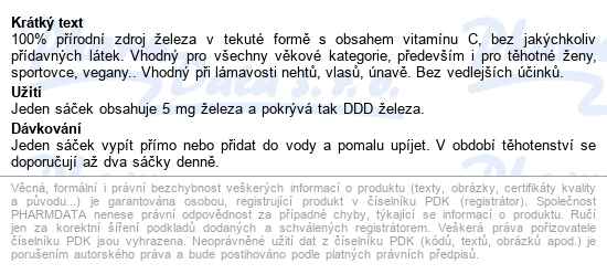 Ferrotone S Vitamínem C Sáčky 14x20ml - popis