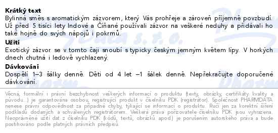 Leros Čajový dýchánek Lípa & Zázvor 20x2 g - popis