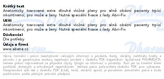 Inkontinenční pleny Abena San Premium 11 XXL 16ks - popis