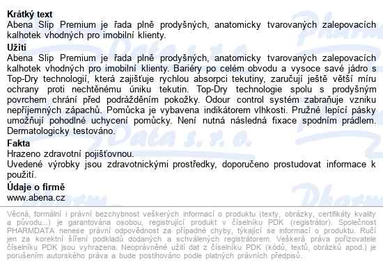 Abena Slip Premium L4 kalhotky absorpční, prodyšné, boky 100-150CM, 4000ML, 18KS - popis