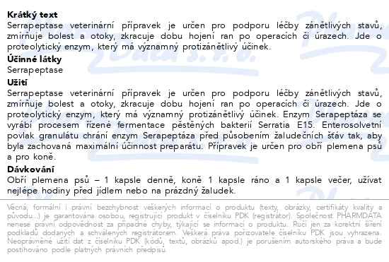 Salutem Serrapeptase 250000 I.U. 60 kapslí - popis