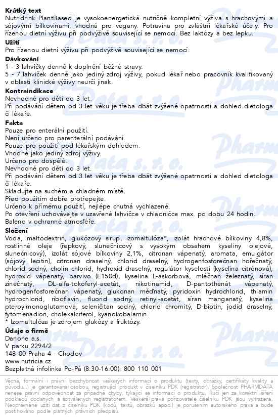 Nutridrink Plantbased s příchutí kávy 4x200 ml - popis