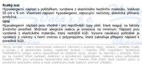 Medrull Textilní hypoalergenní náplast S Polštářkem 50cmx6cm - popis