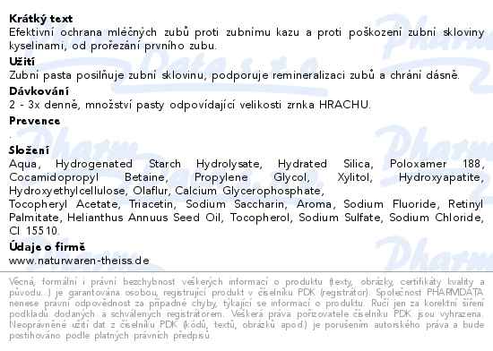 Lacalut Kids 2-6 let zubní pasta 55 ml - popis