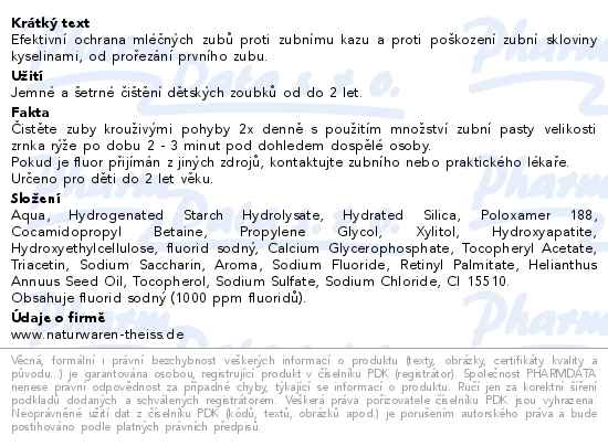 Lacalut Baby 0-2 let zubní pasta 55 ml - popis