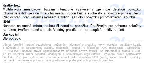 Weleda All-in-one dětský měsíčkový balzám 25 g - popis