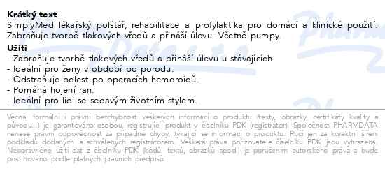 Simplymed Lékařský vzduchový polštář - popis