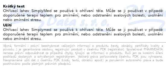 Simplymed Termofor s pleteným obalem sob 2 l - popis