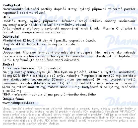 Naturprodukt Žaludeční pastilky 20ks - popis