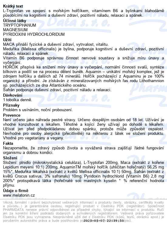 Clinical L-tryptofan + bylinky 30 tablet - popis