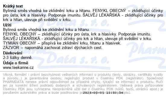 Teekanne krk hltan 10x2g - popis
