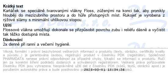Herbadent Original Floss zubní kartáček 3 ks - popis
