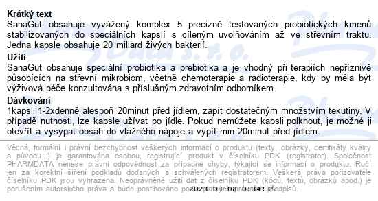 Sanagut Probio 30 tobolek - popis