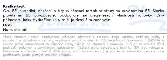 Ocu B5 oční kapky 15 ml - popis