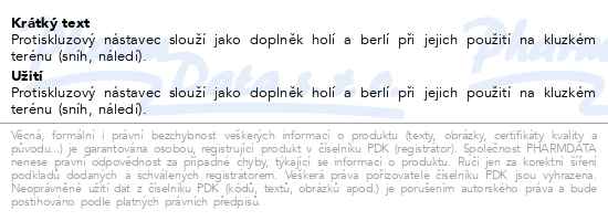 Handicap Nástavec protiskluzový jednohrotý - popis
