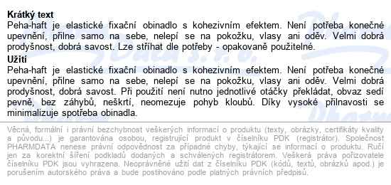 Peha-haft Fixační Kohezivní Obinadlo Modrá 10cmx4m - popis