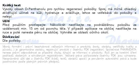 Pamex Panthenol S.O.S. sprej 130 g - popis