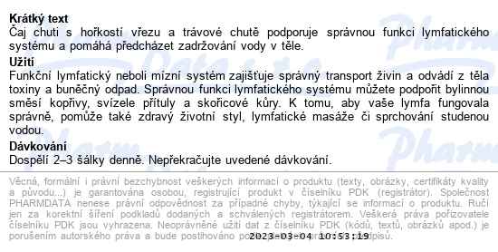 Leros Očista Lymfa 20x1.5g - popis