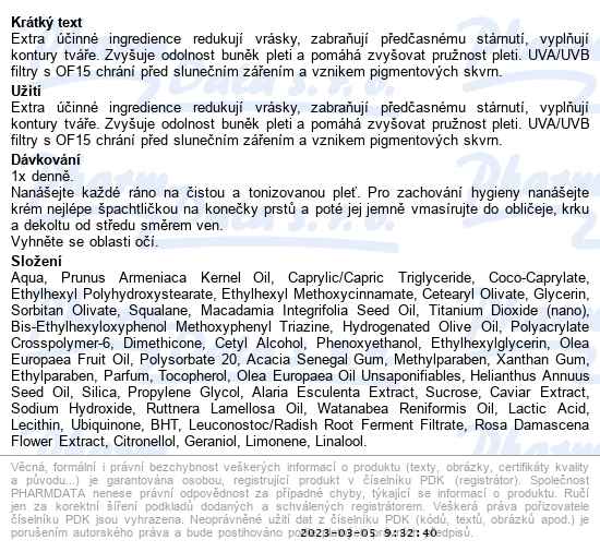 Dermacol Caviar Energy denní krém 50 ml - popis