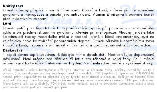Drmek + vitamín E 120 kapslí Wolfberry - popis