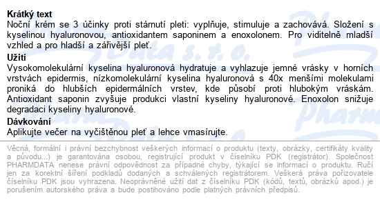 Eucerin Hyaluron-Filler + 3x Effect noční krém náhradní náplň 50 ml - popis