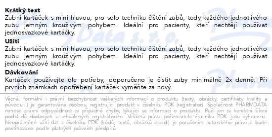 CiAssist Mini zubní kartáček s mini hlavou - popis