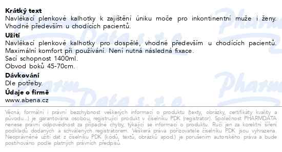 Abena Pants premium XS1 navlékací absorpční kalhotky - popis