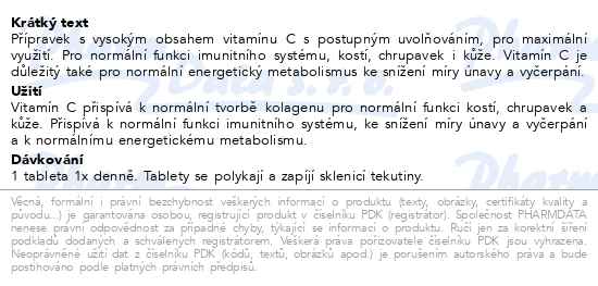 Vitalin C 500 se šípkem 120 tablet - popis