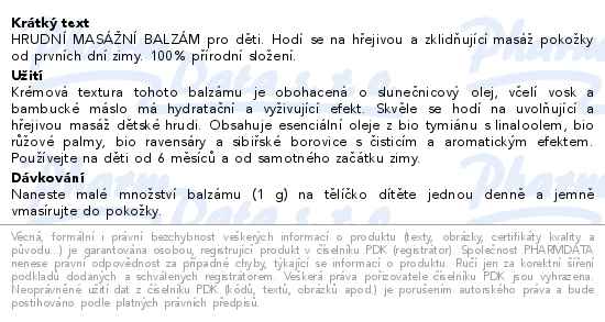 Puressentiel Respiratory Masážní balzám pro děti 30ml - popis
