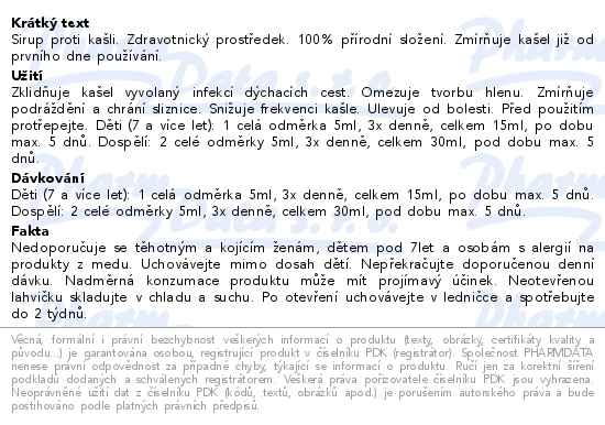 Puressentiel Sirup proti kašli 125ml - popis
