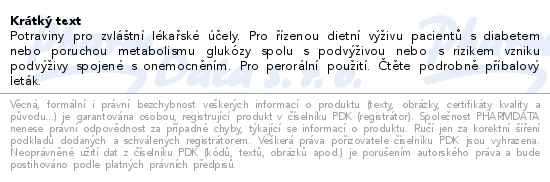 Glucerna Advance 1,6 Kcal Jahodová příchuť perorální roztok 4x220ml - popis