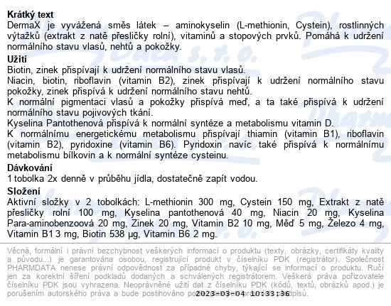 Dermax 90 tobolek - popis