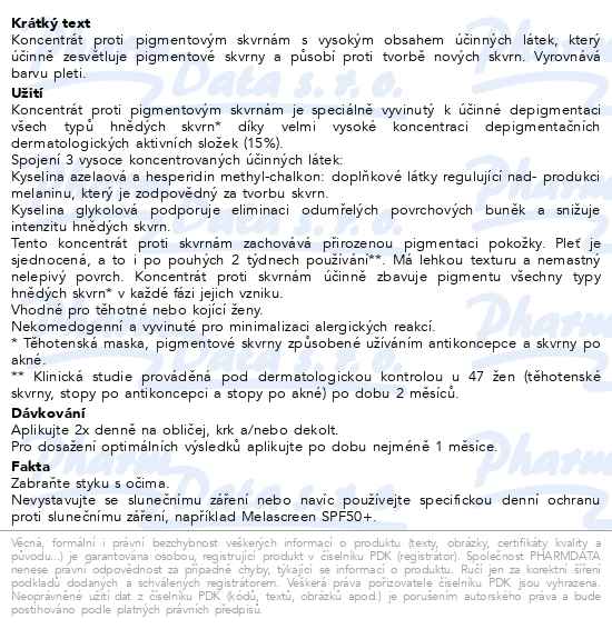 Ducray Melascreen koncentrát proti skvrnám 30 ml - popis