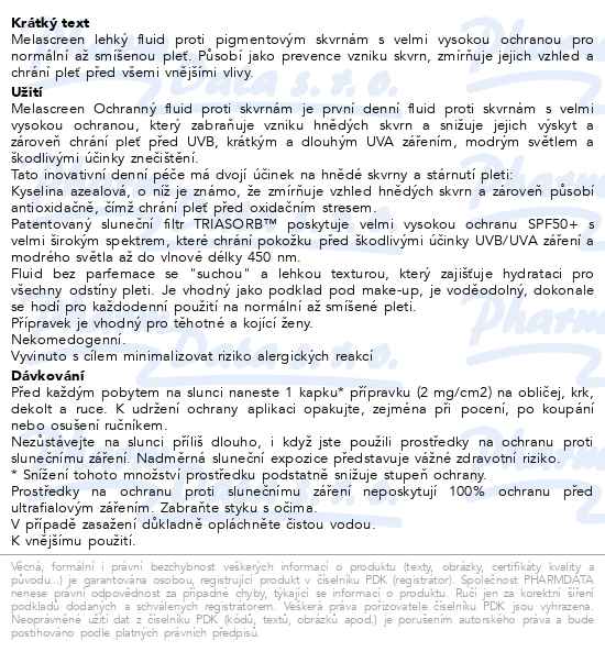 Ducray Melascreen ochranný fluid SPF 50+ 50 ml - popis